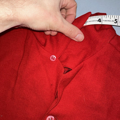 Pendleton 1930s VTG Wool Shirt Jacket Long Sleeve Red Basic Pink Buttons 30s 40s