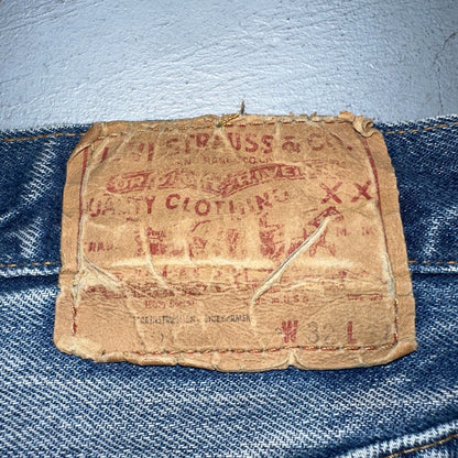 Levis 501 Vintage 80s Redline Selvedge USA XX Jeans Light Wash 32x31 Act 29x27