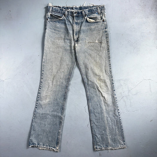 Levis 517 Vintage 80s USA Orange Tab Bootcut Flare Blue Worn Jeans Act 34x31