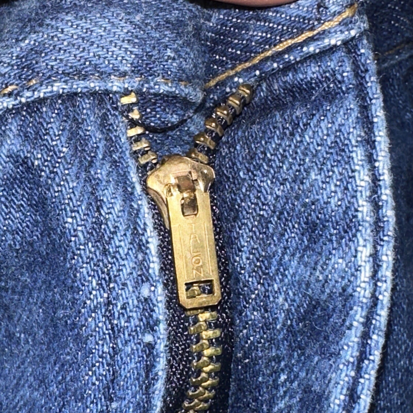 Vintage 1970s Rustler Blue Jeans Mens 36x32 (33x30) Made USA Talon Zipper 70s