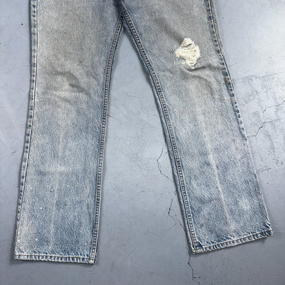 Levis 517 Vintage 80s USA Orange Tab Bootcut Flare Blue Worn Jeans Act 32x29