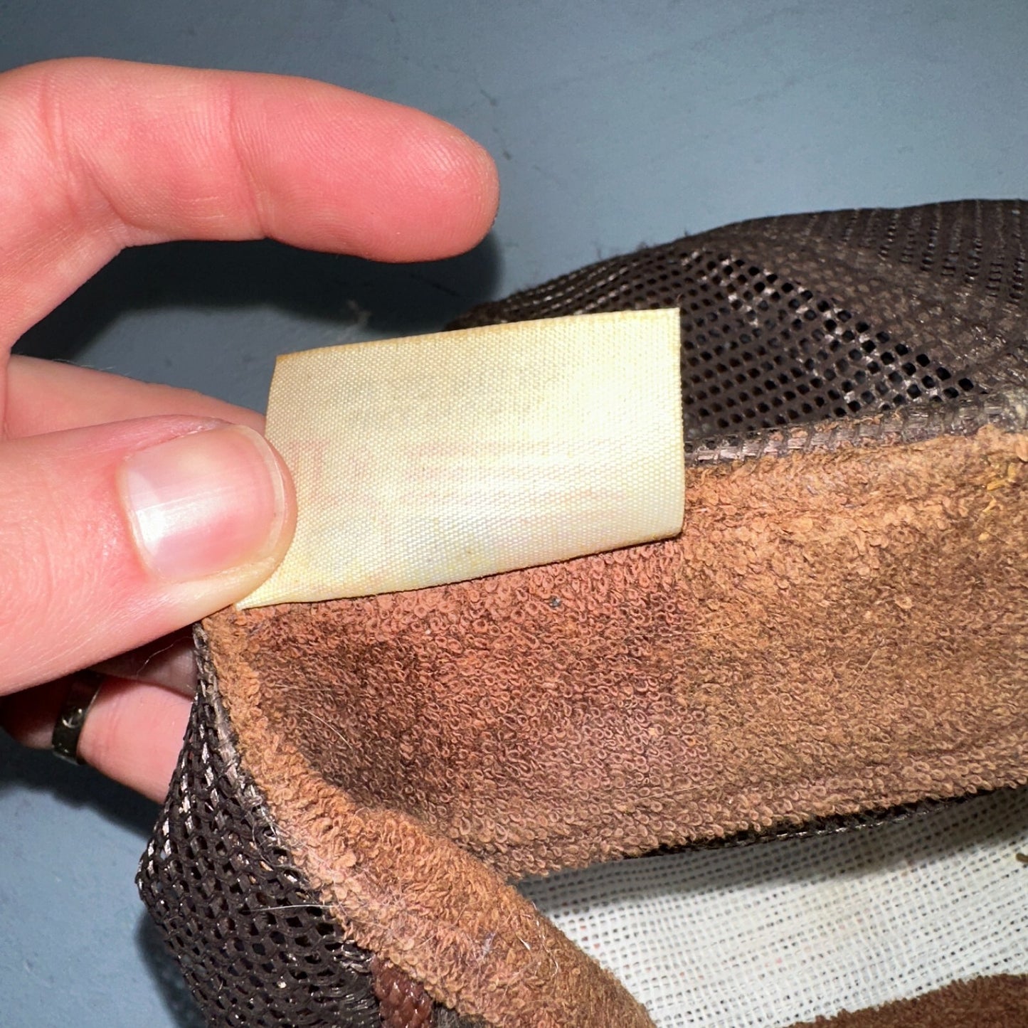 Vintage Tyson USA Made Patch Trucker Hat Strap Back Adjustable Mesh Mike Brown