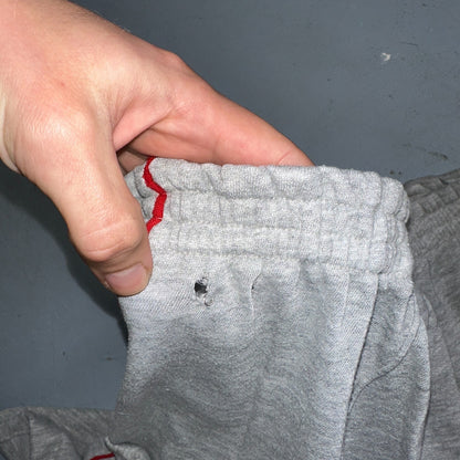 Nike Vintage 80s Sweatpants Large Gray Red Trim Blue Tag 1980s Cotton Jogger