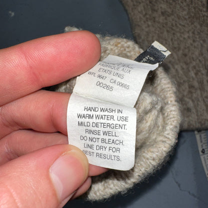 Eddie Bauer Wool Gloves Small Med Charcoal Black Gray Winter VTG Made In USA