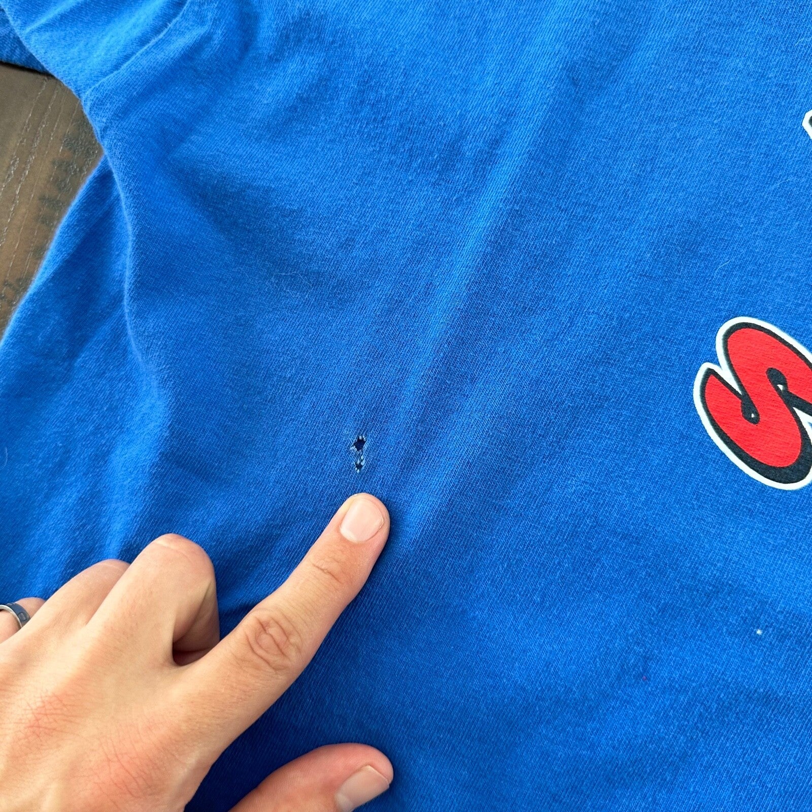 Super Staff Dog Print Superman Vintage T Shirt Marvel Blue Wolf Animals Love Rap