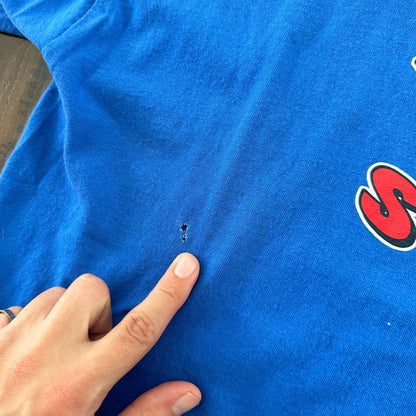 Super Staff Dog Print Superman Vintage T Shirt Marvel Blue Wolf Animals Love Rap