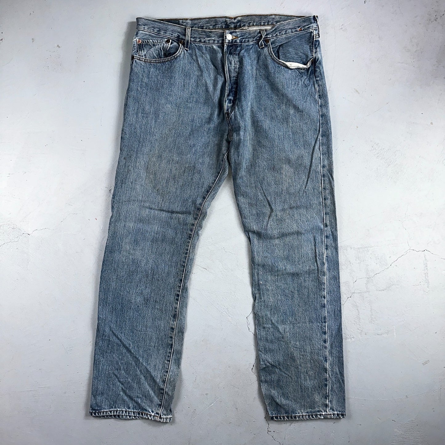 Levis 501 Vintage Y2K XX Straight Leg Jeans Blue Light Wash 40x34 Act 40x32