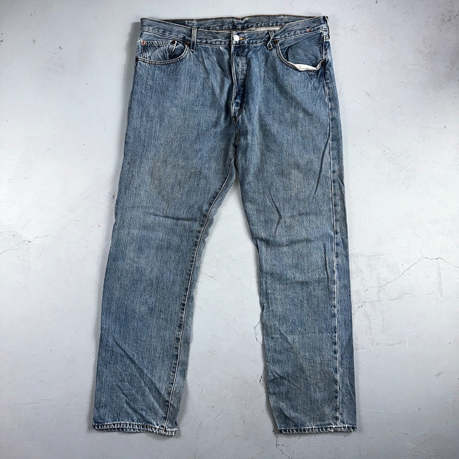 Levis 501 Vintage Y2K XX Straight Leg Jeans Blue Light Wash 40x34 Act 40x32