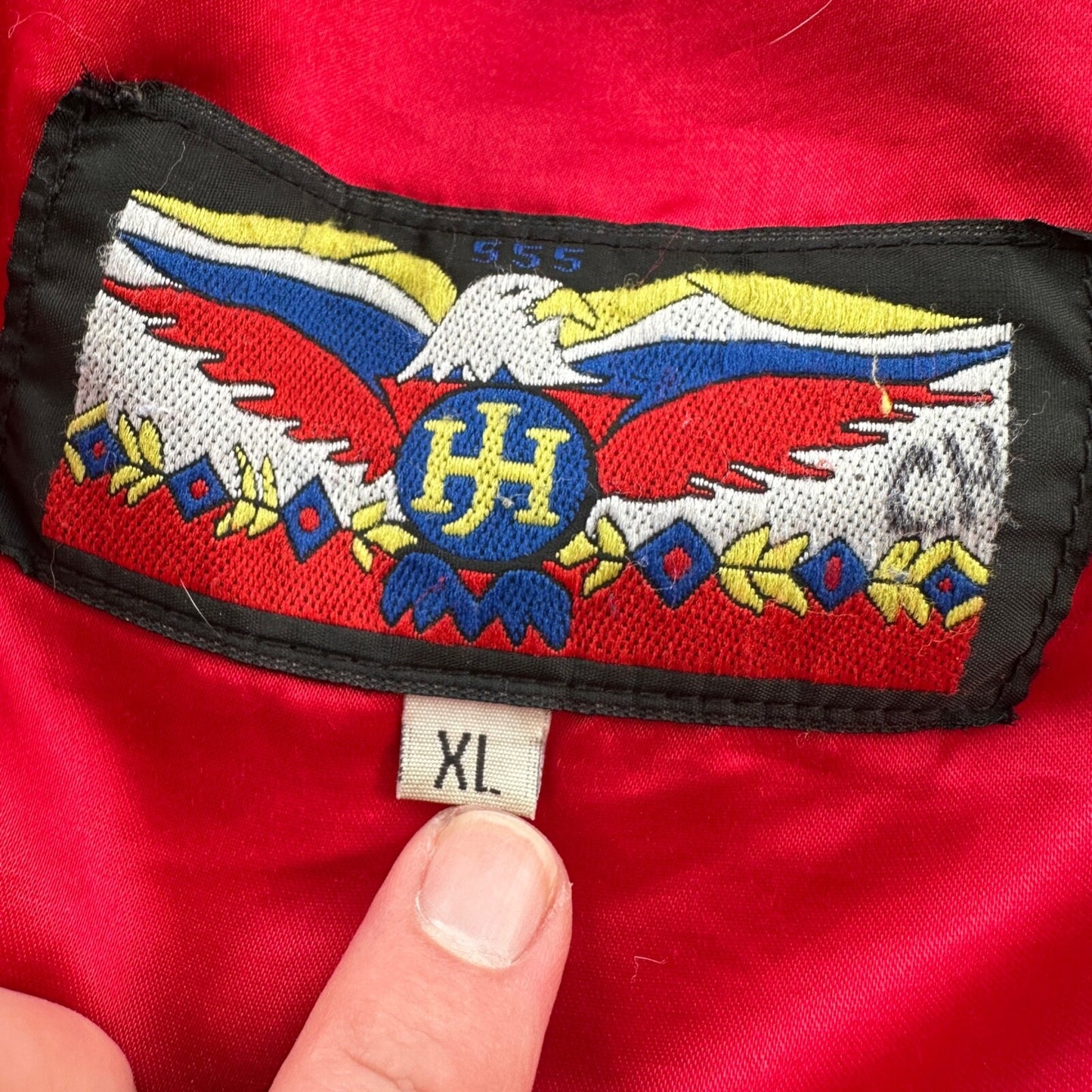 VTG 1992 Jeff Hamilton Looney Tunes Leather Canvas Jacket XL 90s Rap Cartoon Art