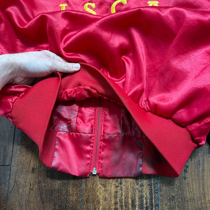 VTG 90s GTX Pacific Divison Satin Bomber Jacket USA Rare 80s ISCA Dale Arnold