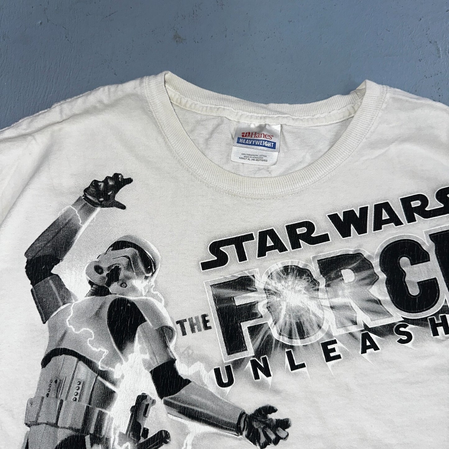 Star Wars The Force Unleashed Promo T Shirt Mens Size XL White Lucasarts