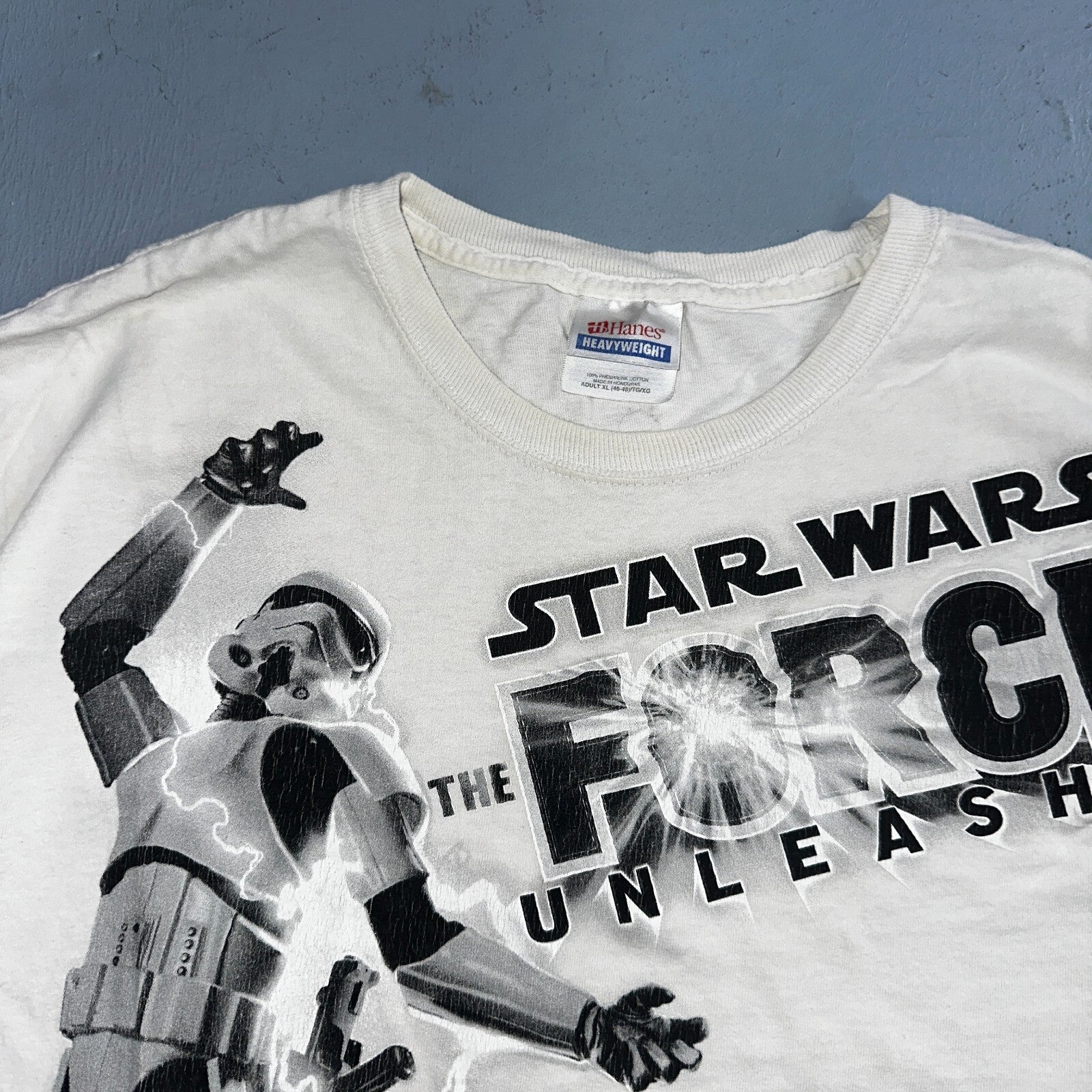 Star Wars The Force Unleashed Promo T Shirt Mens Size XL White Lucasarts