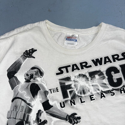 Star Wars The Force Unleashed Promo T Shirt Mens Size XL White Lucasarts
