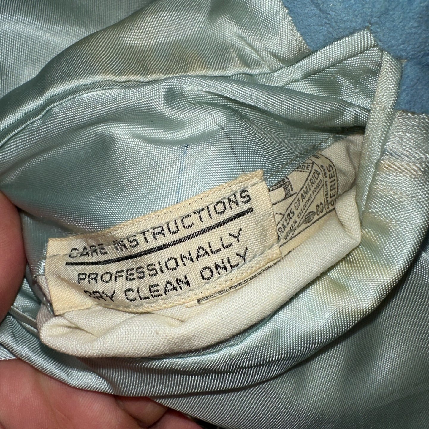 VTG Mens Suit 42 Jacket Sport Coat Rockabilly 60s 70s Suede Blue Disco Lebaron