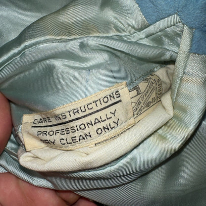 VTG Mens Suit 42 Jacket Sport Coat Rockabilly 60s 70s Suede Blue Disco Lebaron