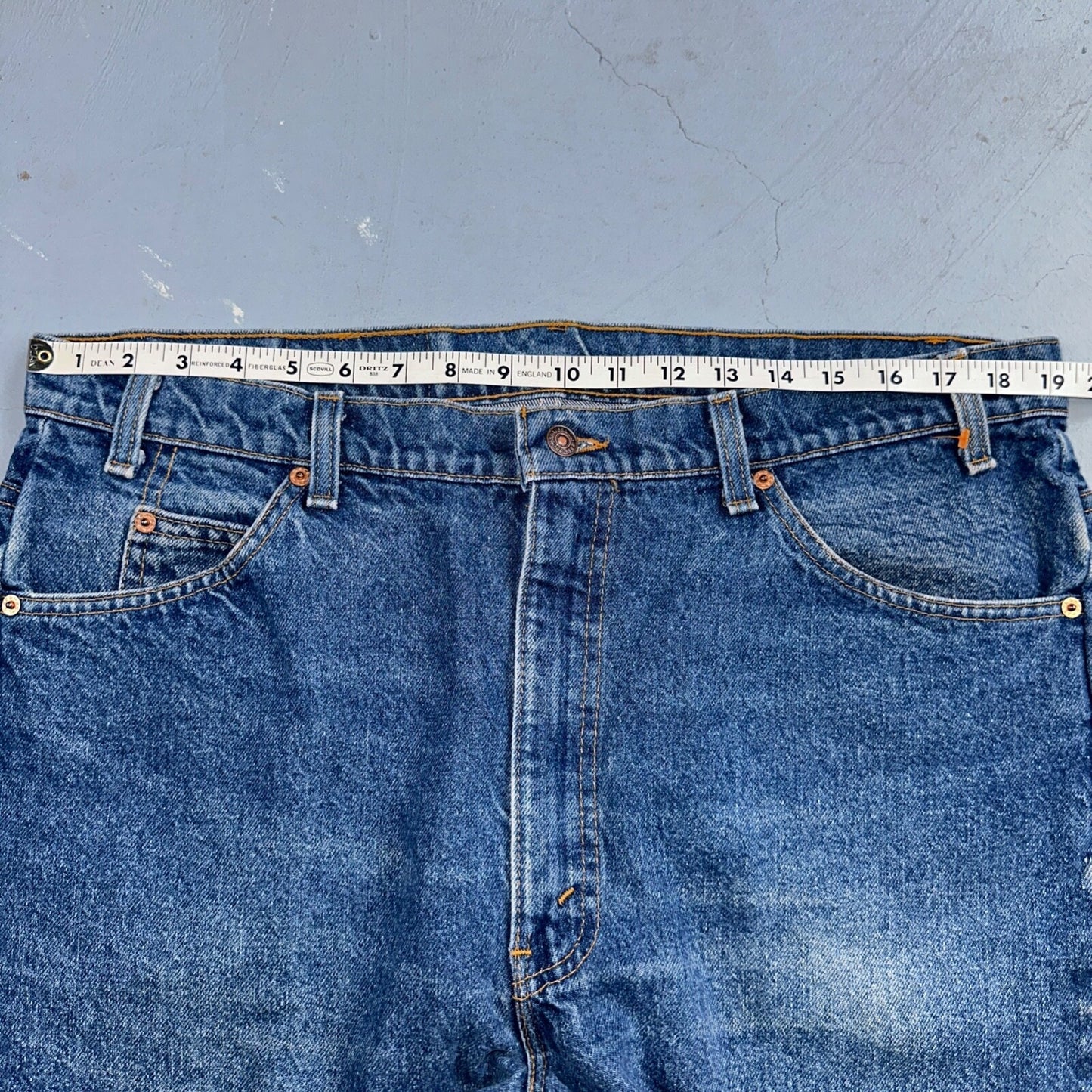 Levis 505 Vintage 90s USA Orange Tab Jeans 40x32 Blue Med Wash 501 Act 38x31
