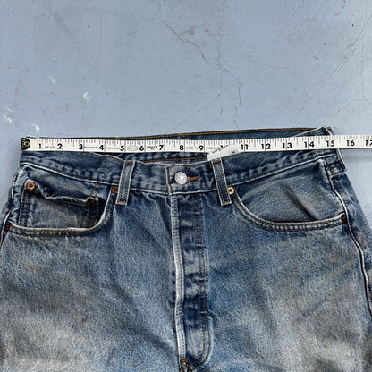 Levis 501 Vintage Y2K XX Straight Leg Jeans 90s Blue Med Wash 33x33 Act 30x30