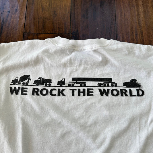 We Rock The World Vintage T Shirt Y2K MBI Queen Music Trucks Racing Cars Fix