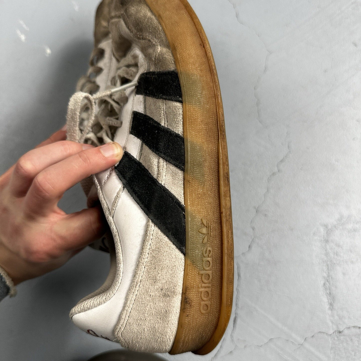 adidas x Mark Gonzales ALOHA SUPER IG5265 Low Top Sneakers US 9 White Used