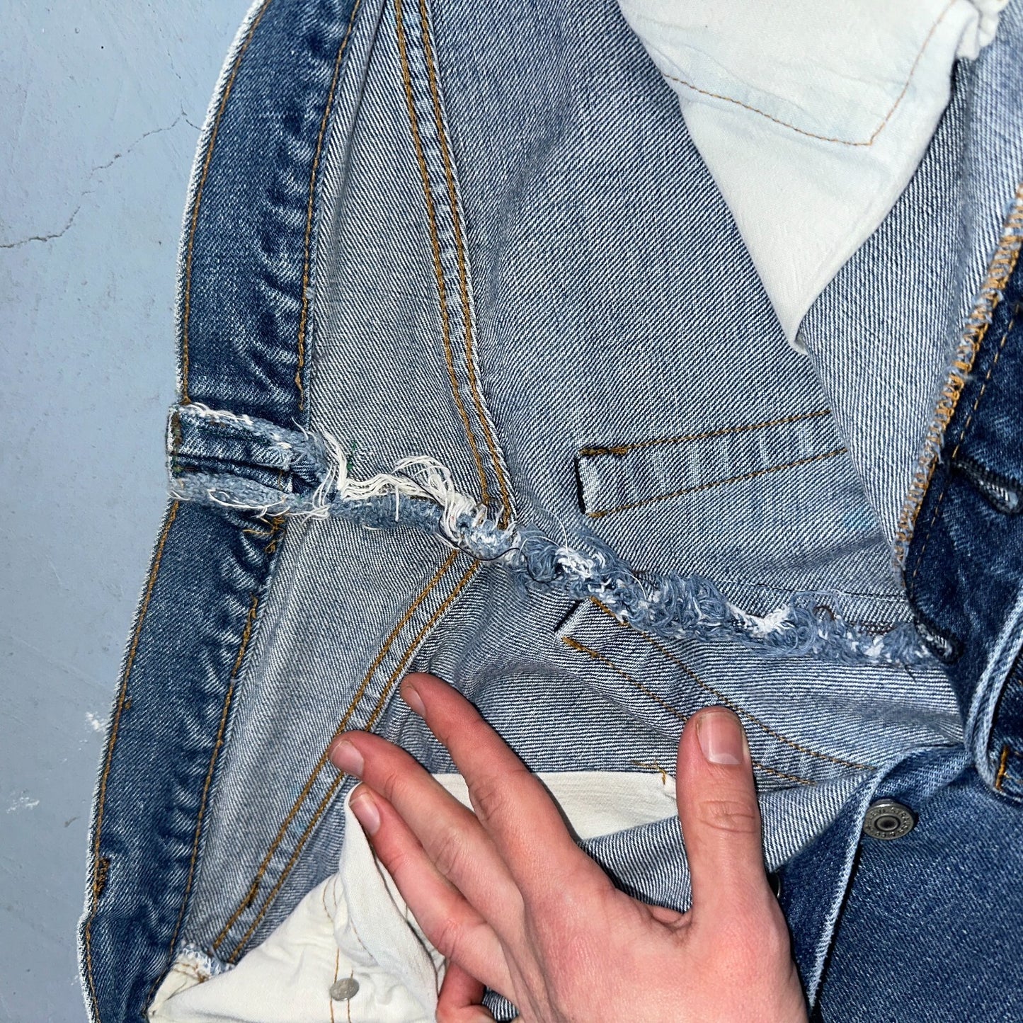 Levis 501 VTG 70s SS Redline Selvedge Jeans XX Med Wash 27x31 Tailored Altered