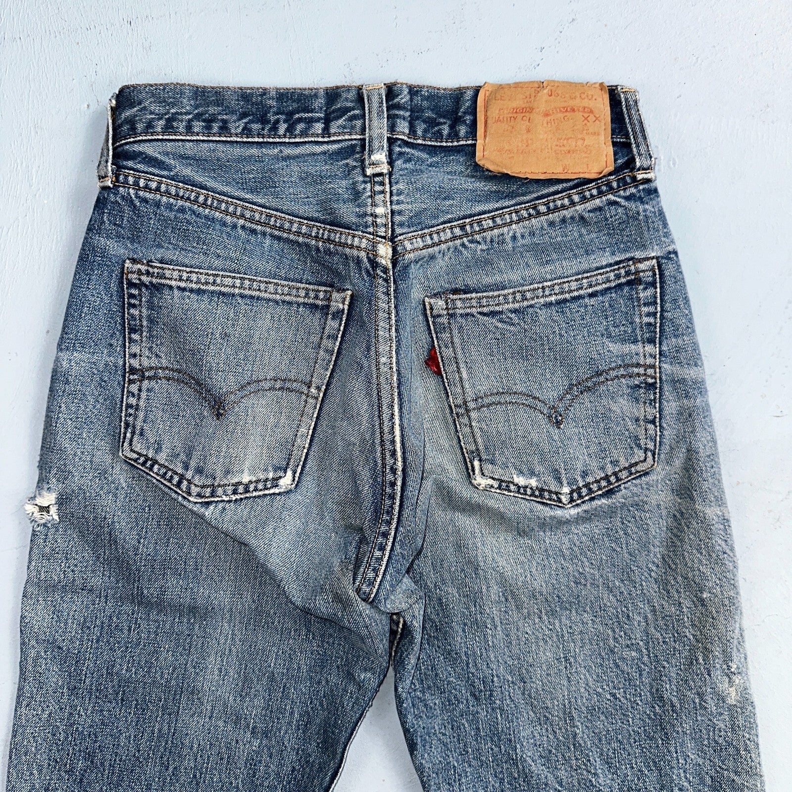 Levis 501 Big E Vintage 60s Redline Selvedge USA XX 1960s Jeans Act 24x27