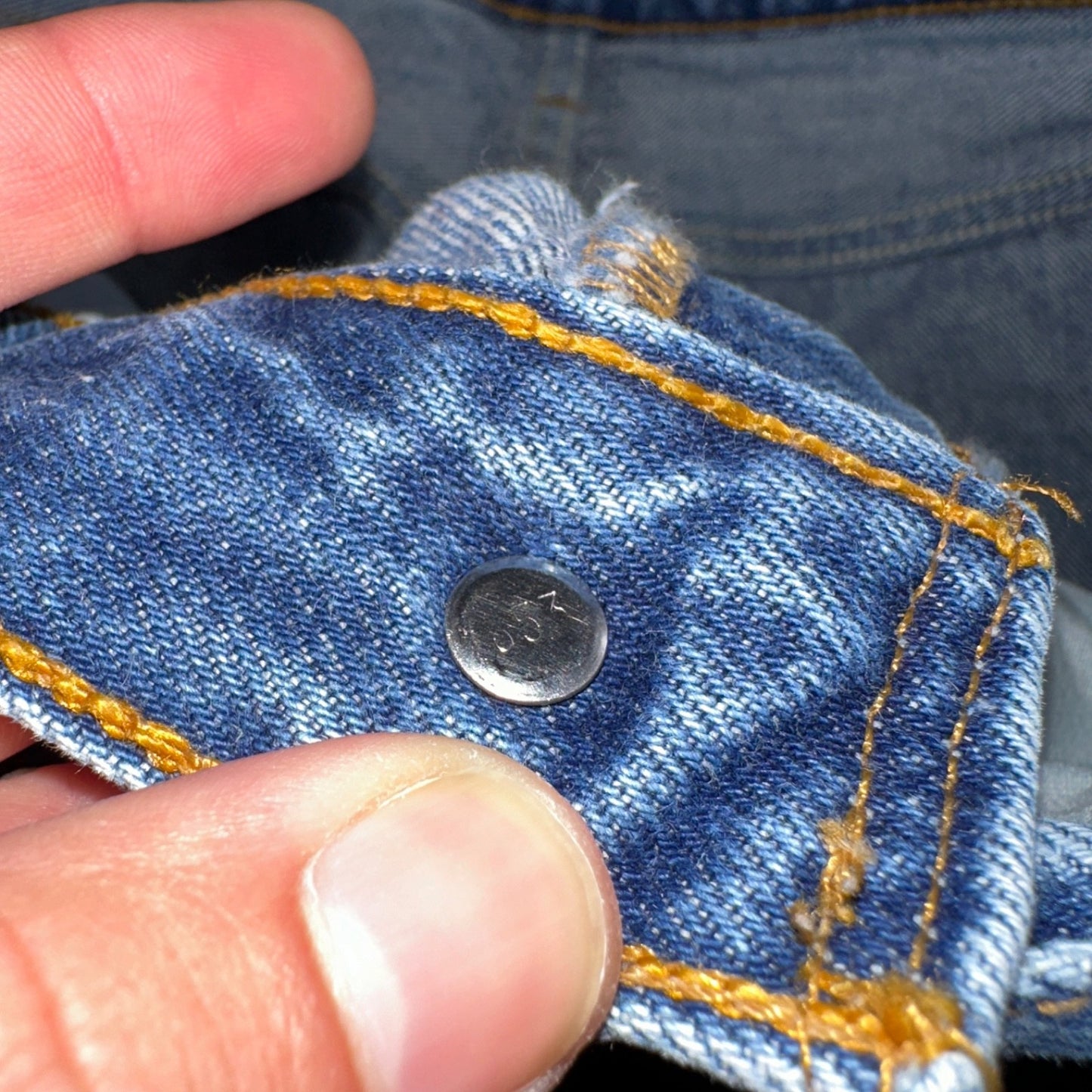 Levis 501 Vintage 90s USA XX Straight Leg Jeans Blue Med Wash 35x34 Act 33x30