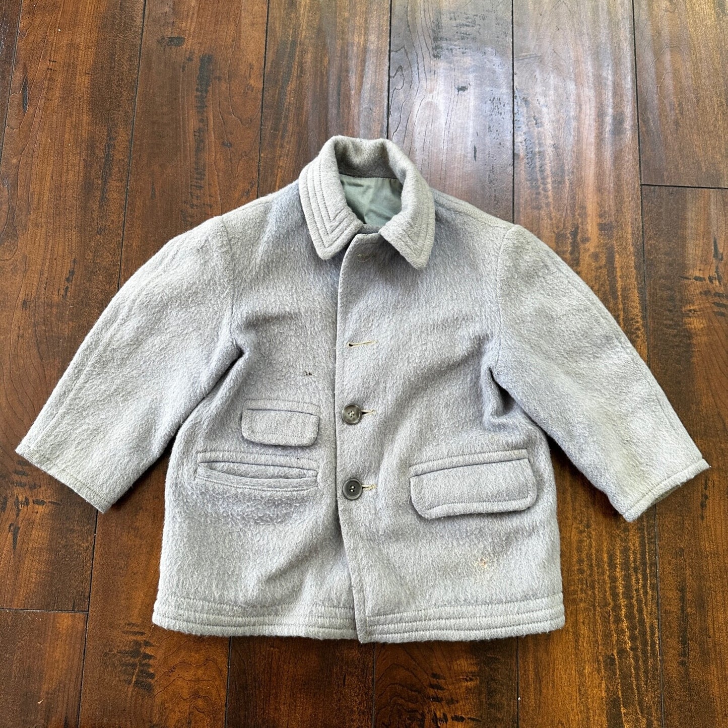 Vintage Boys Jacket Toddler Rockabilly 40s 50s Kids Baby Coat Blue Pocket Watch