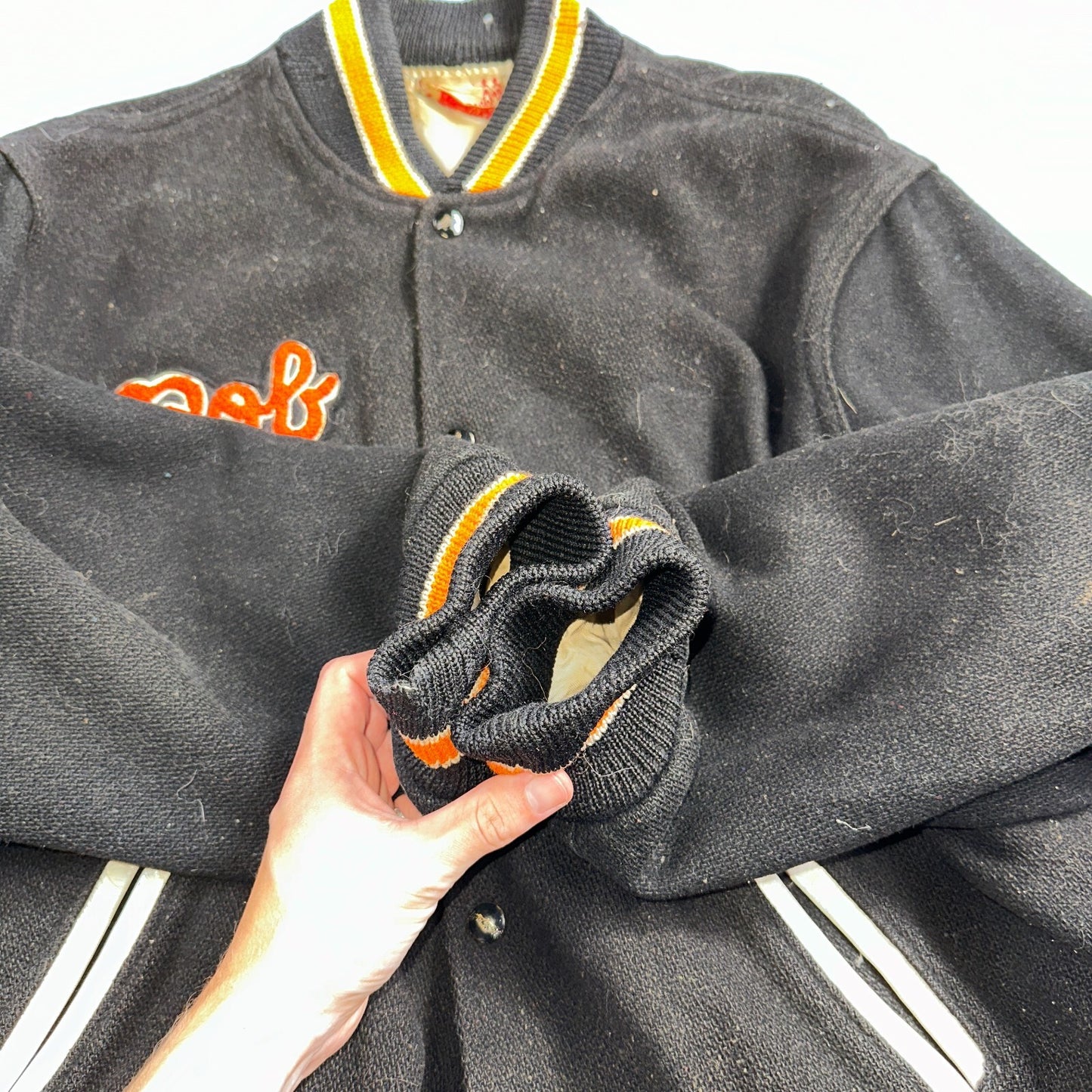 VTG Bill Beard Varsity Leather Letterman 60s Jacket L Portland USA Salem BOB