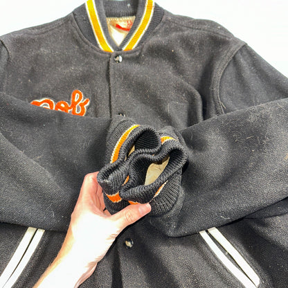 VTG Bill Beard Varsity Leather Letterman 60s Jacket L Portland USA Salem BOB