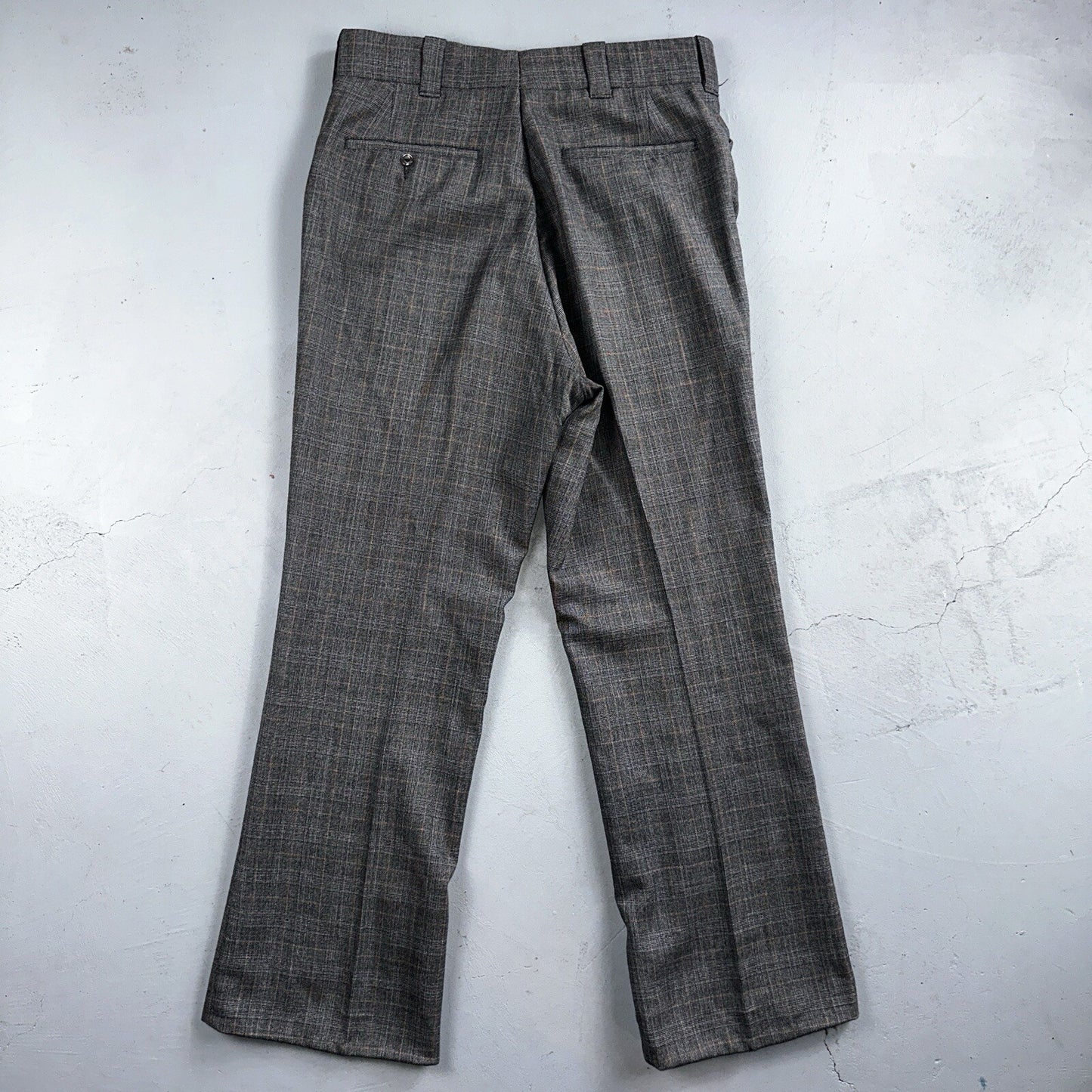 VTG Mens 3 PC Suit 42 Jacket Coat Pants Vest Plaid Rockabilly 70s 1970s Brown