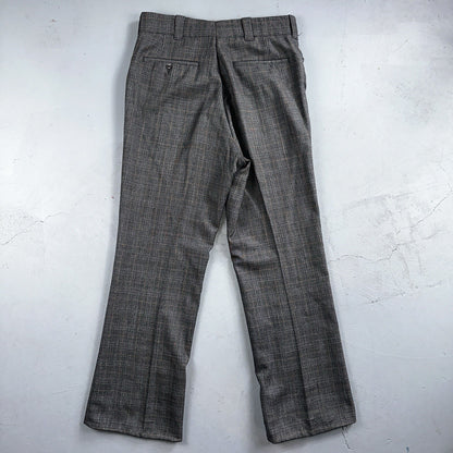 VTG Mens 3 PC Suit 42 Jacket Coat Pants Vest Plaid Rockabilly 70s 1970s Brown