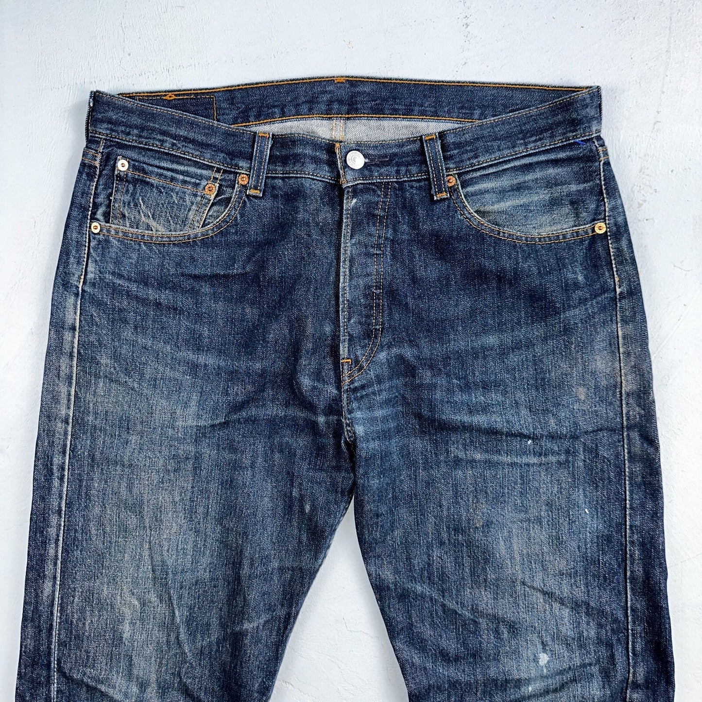 Levis 501 Vintage Y2K XX Straight Leg Jeans Blue Dark Wash 34x32 Act 35x31