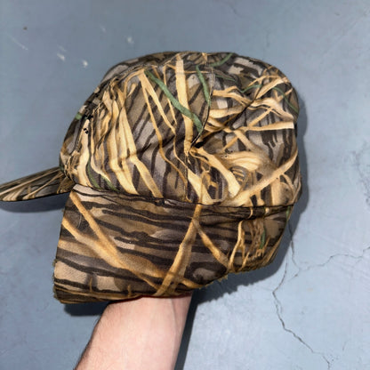 Woodland Ear Flap VTG Hat Cap Snapback Forest Hunting Wood Land Warm M