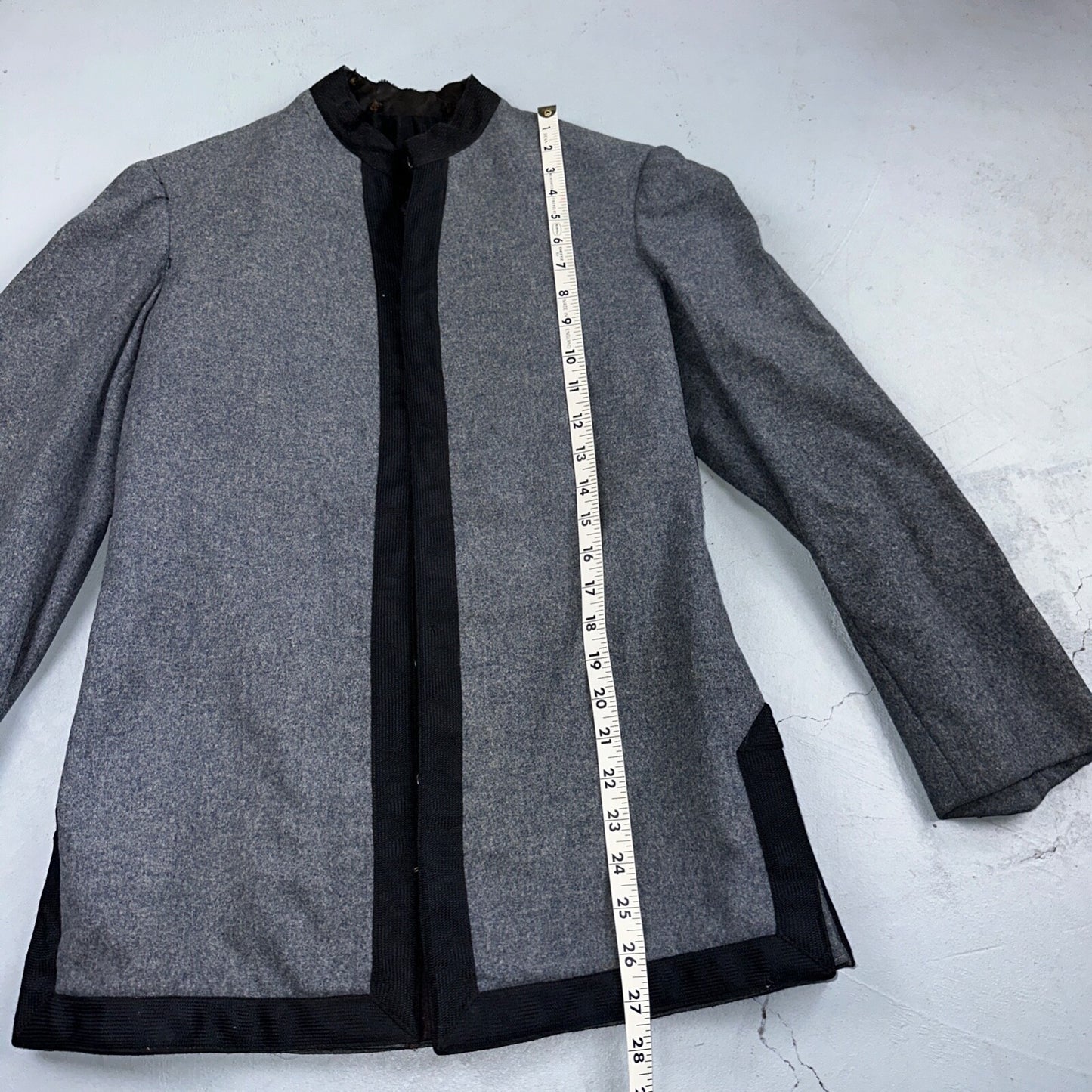 Antique 1900s Union USMA US Military Academy Cadet Uniform Gray Wool Jacket