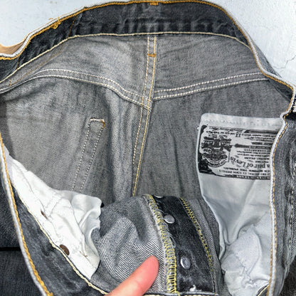 Levis 501 Vintage Y2K XX Straight Leg Jeans Black Light Wash 34x34 Act 33x33