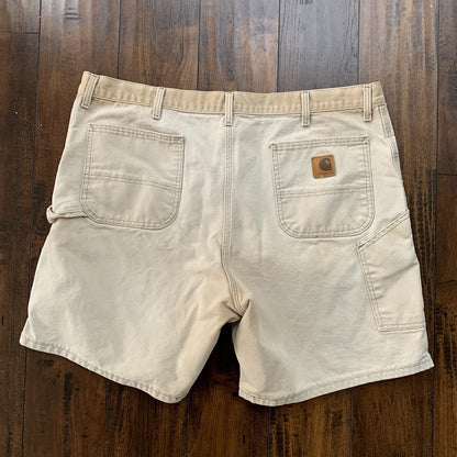 Vintage USA Made Carhartt Men's Thrashed Canvas Carpenter Shorts 90s Double Knee