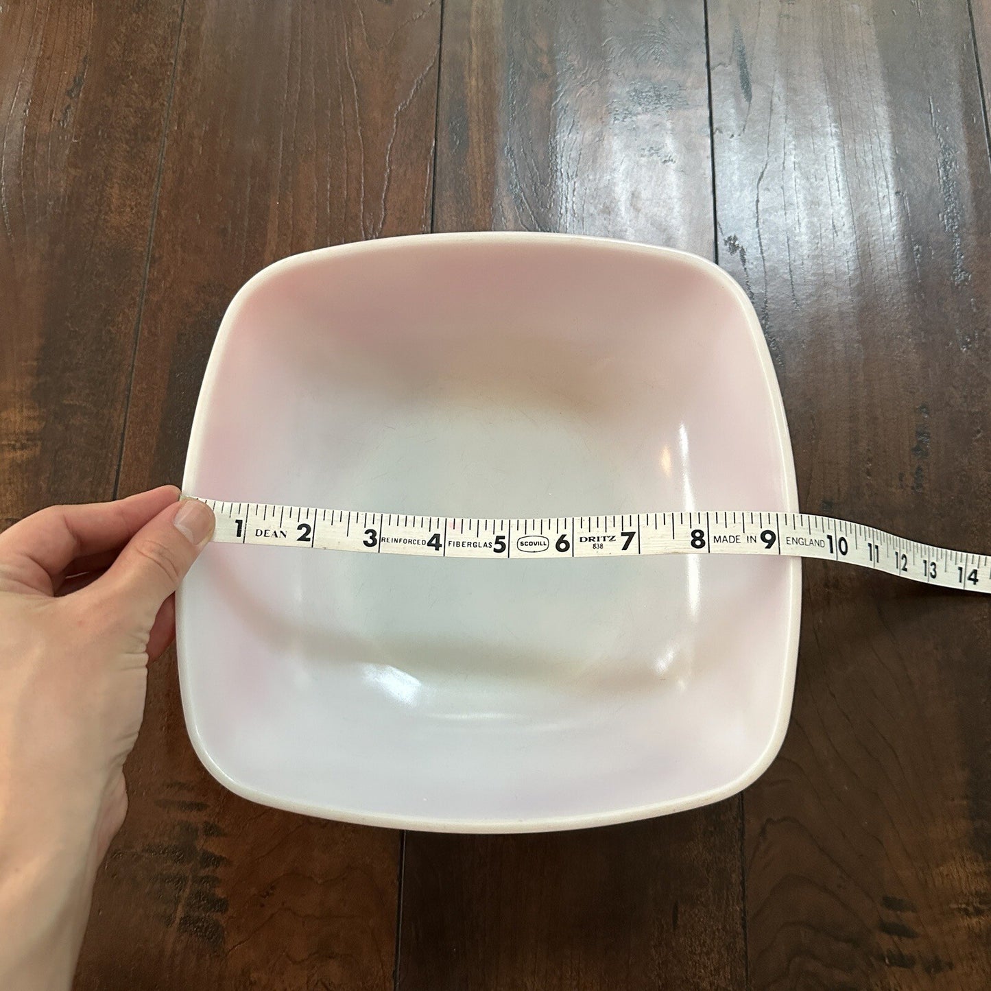 VTG RED PYREX 2.5 QT SQUARE CASSEROLE DISH 625B-025 Faded AMAZING