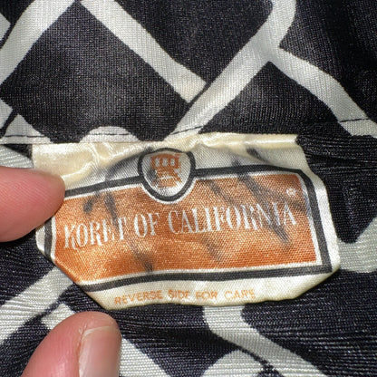 Koret of California Sz 16 Vintage Button Shirt Jacket Collar 70s Rockabilly 60s