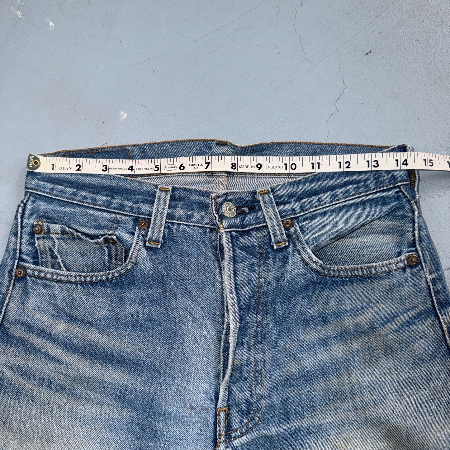 Levis 501 Vintage 80s Redline Selvedge USA XX Jeans Light Wash Act 28x30