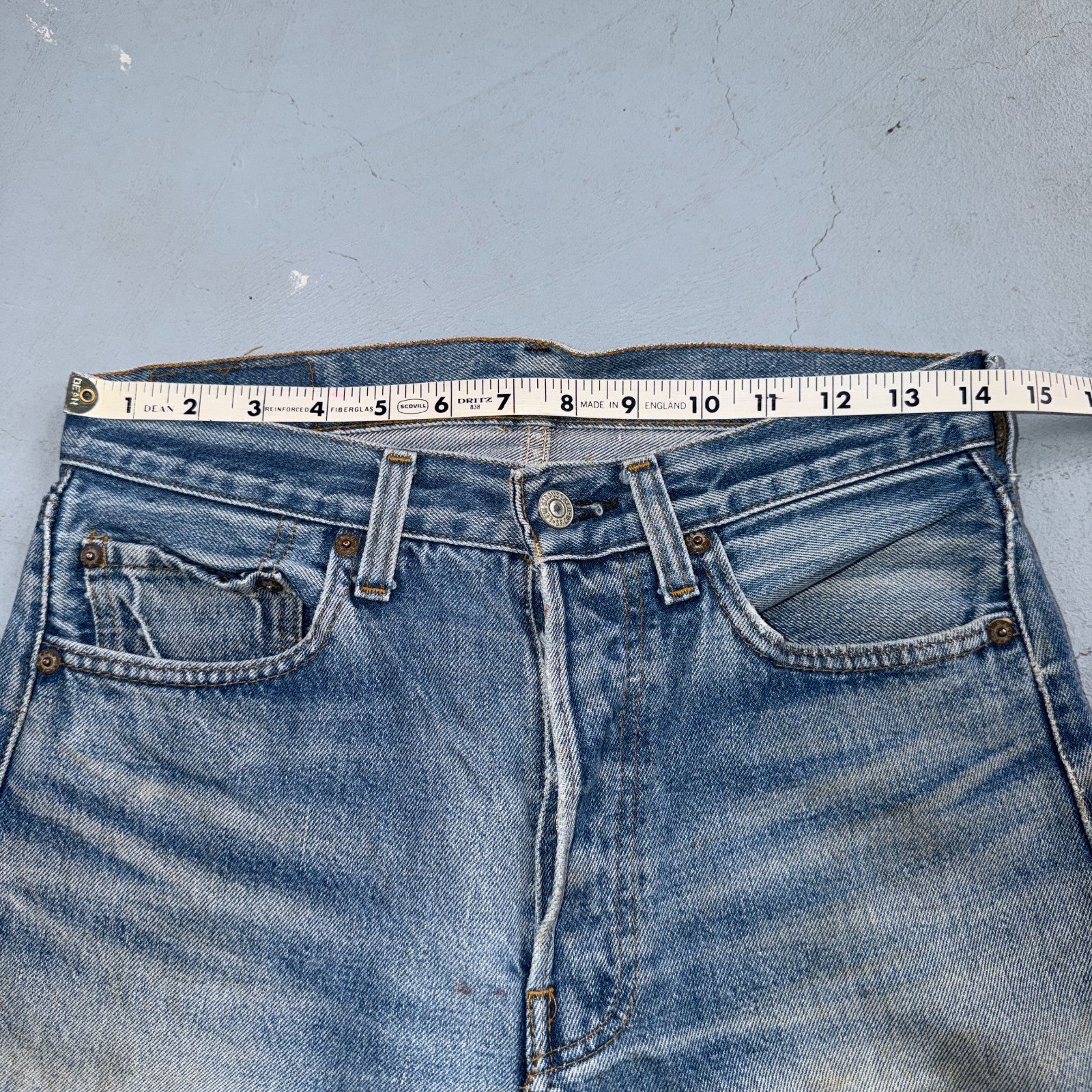 Levis 501 Vintage 80s Redline Selvedge USA XX Jeans Light Wash Act 28x30