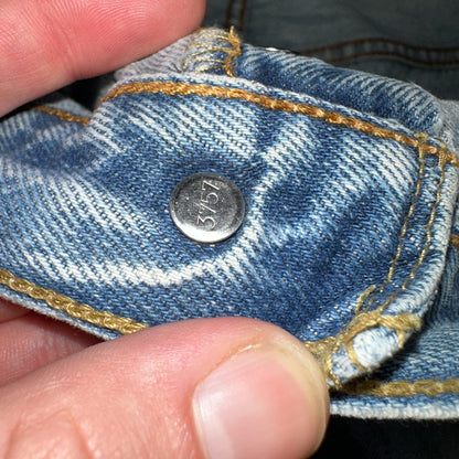 Levis 501 Vintage Y2K XX Straight Leg Jeans Rips Blue Light Wash 46x32 Act 42x28