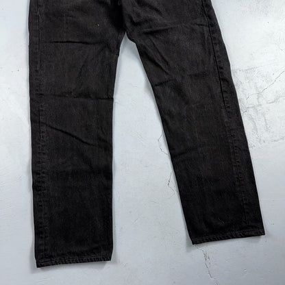 Levis 501 Vintage 90s USA XX Straight Leg Jeans Black Dark Wash 40x34 Act 36x33