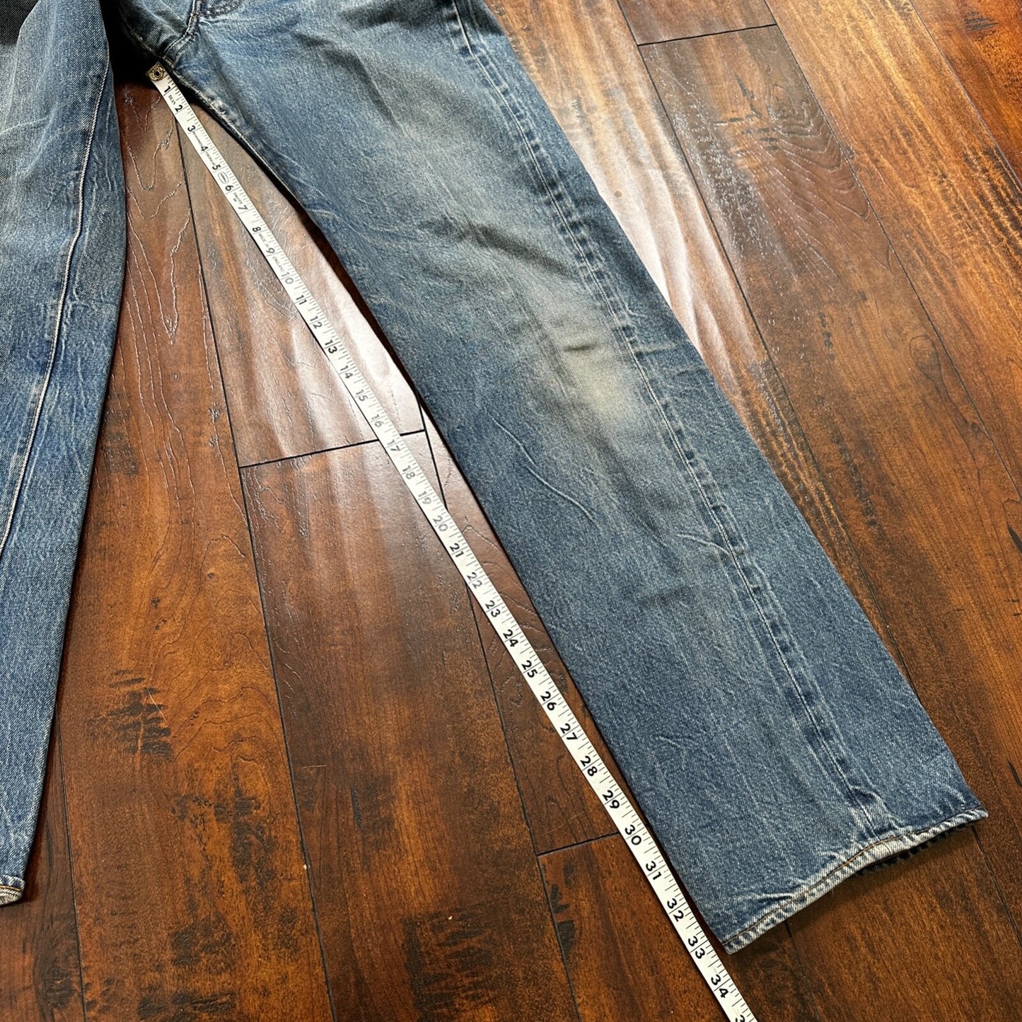 Levis Vintage 80s Redline Selvedge USA 501 XX Jeans 66 70s Light 33x38 Act 30x33