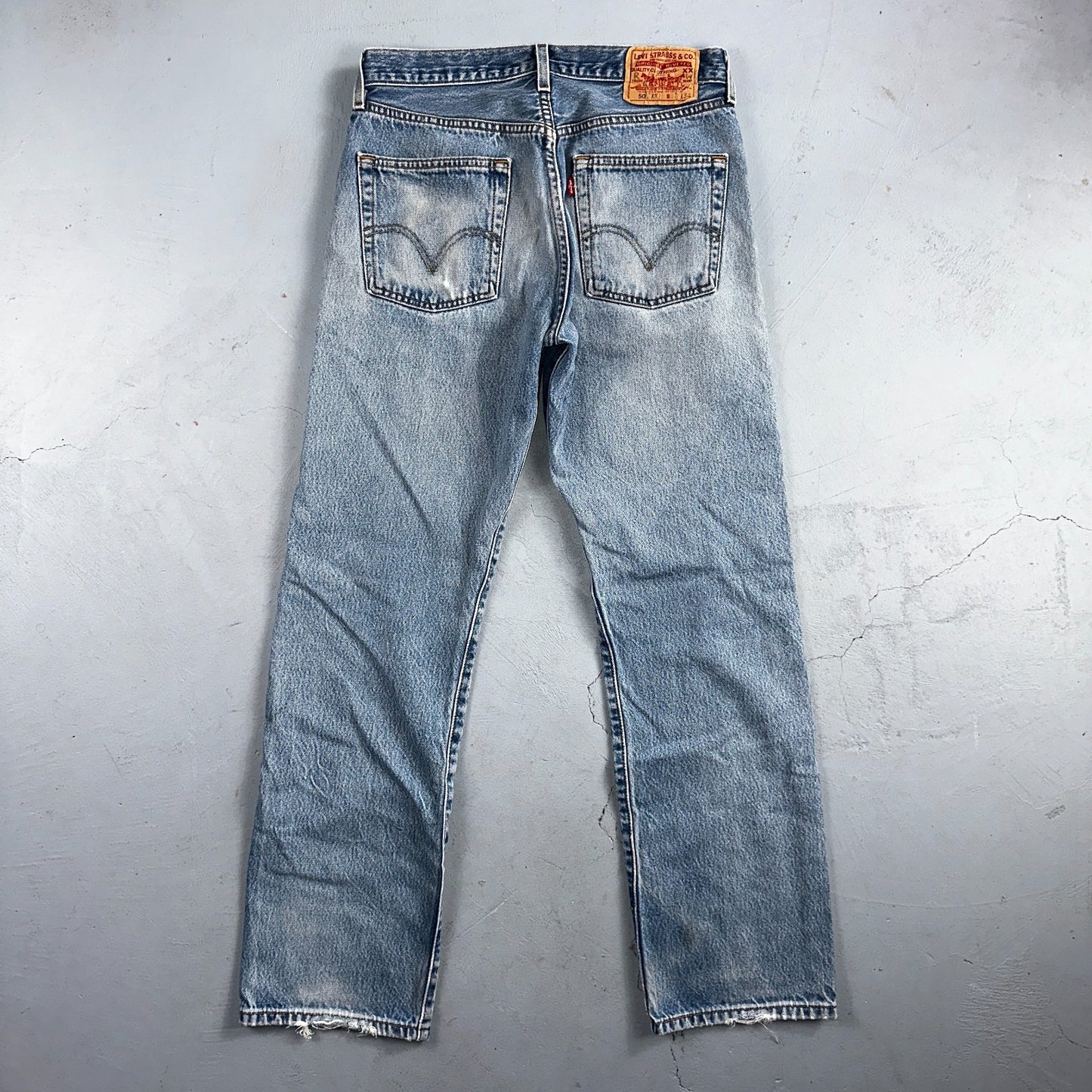 Levis 501 Vintage Y2K 90s XX Straight Leg Jeans Blue Light Wash 33x34 Act 30x31