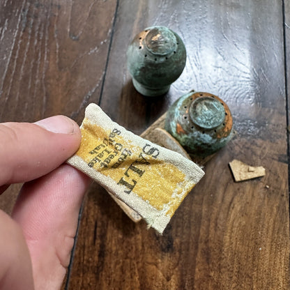 VTG Solid Copper Salt And Pepper Shaker Set Salt Lake City Utah Coins RARE