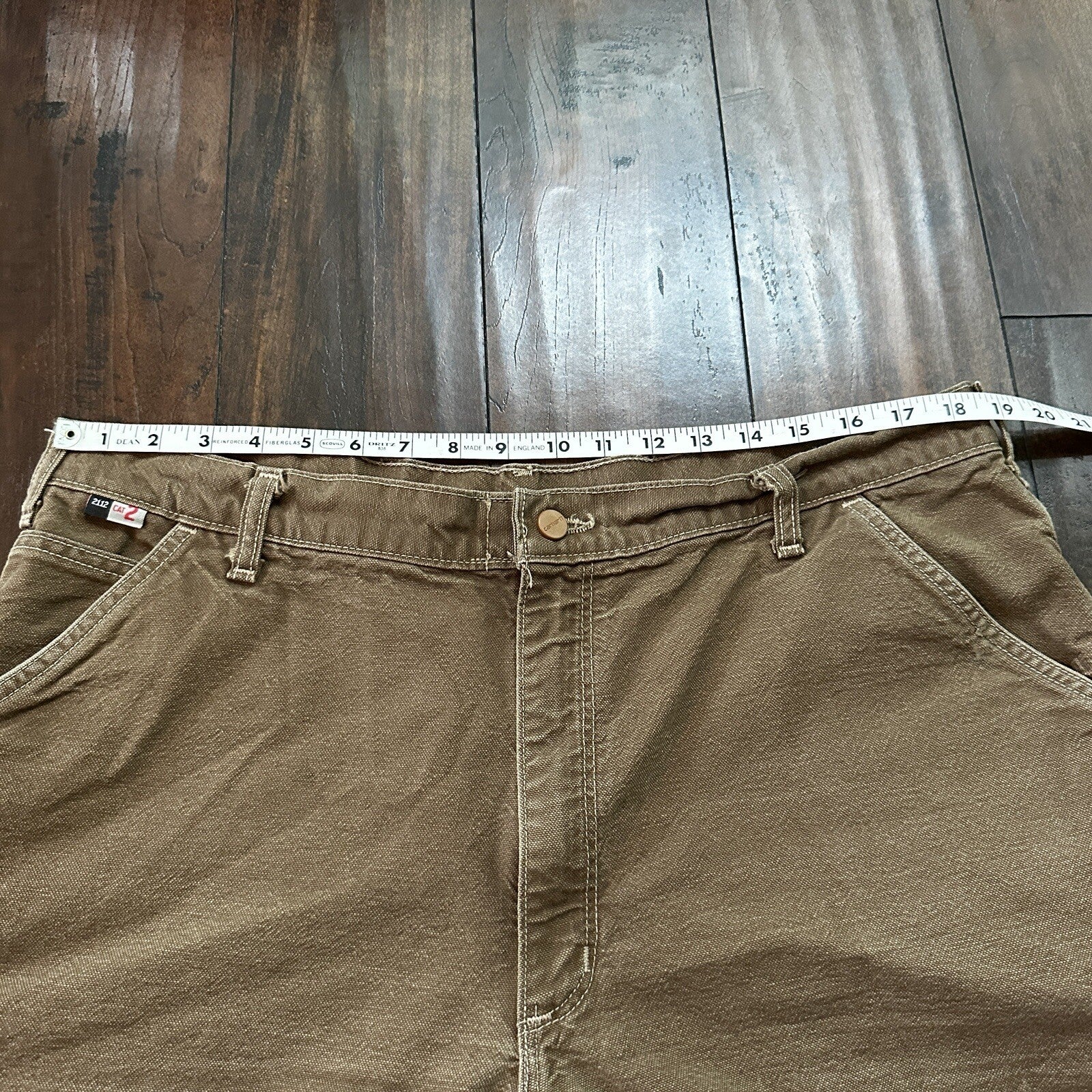 Carhartt Cat 2 FR Flame Resistant Mens 40x34 Utility Work Pants Jeans 38x31 Vtg