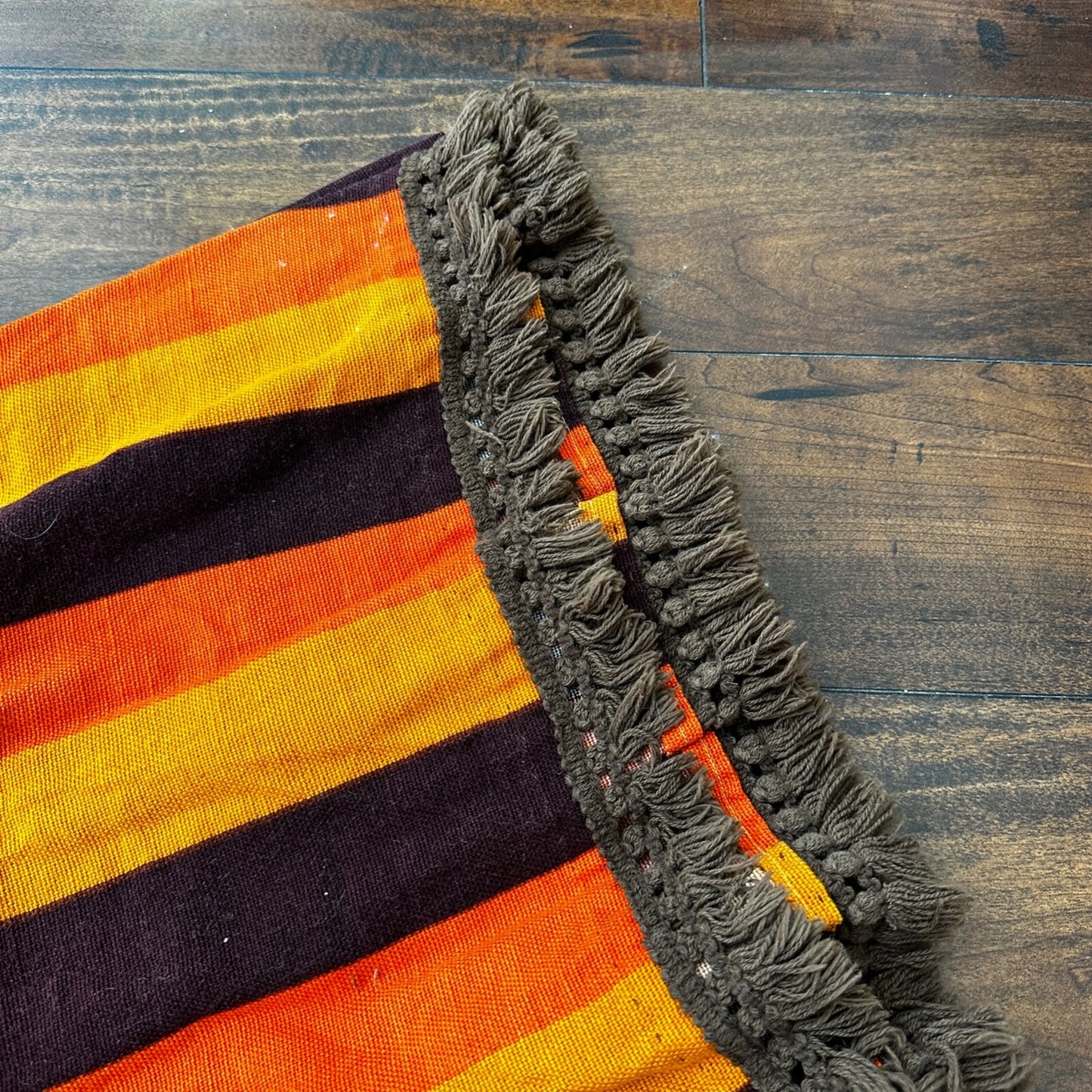 VTG 1960s Rockabilly Womens Dress Summer Skirt 60s 70s Top Orange Mexico Stripe