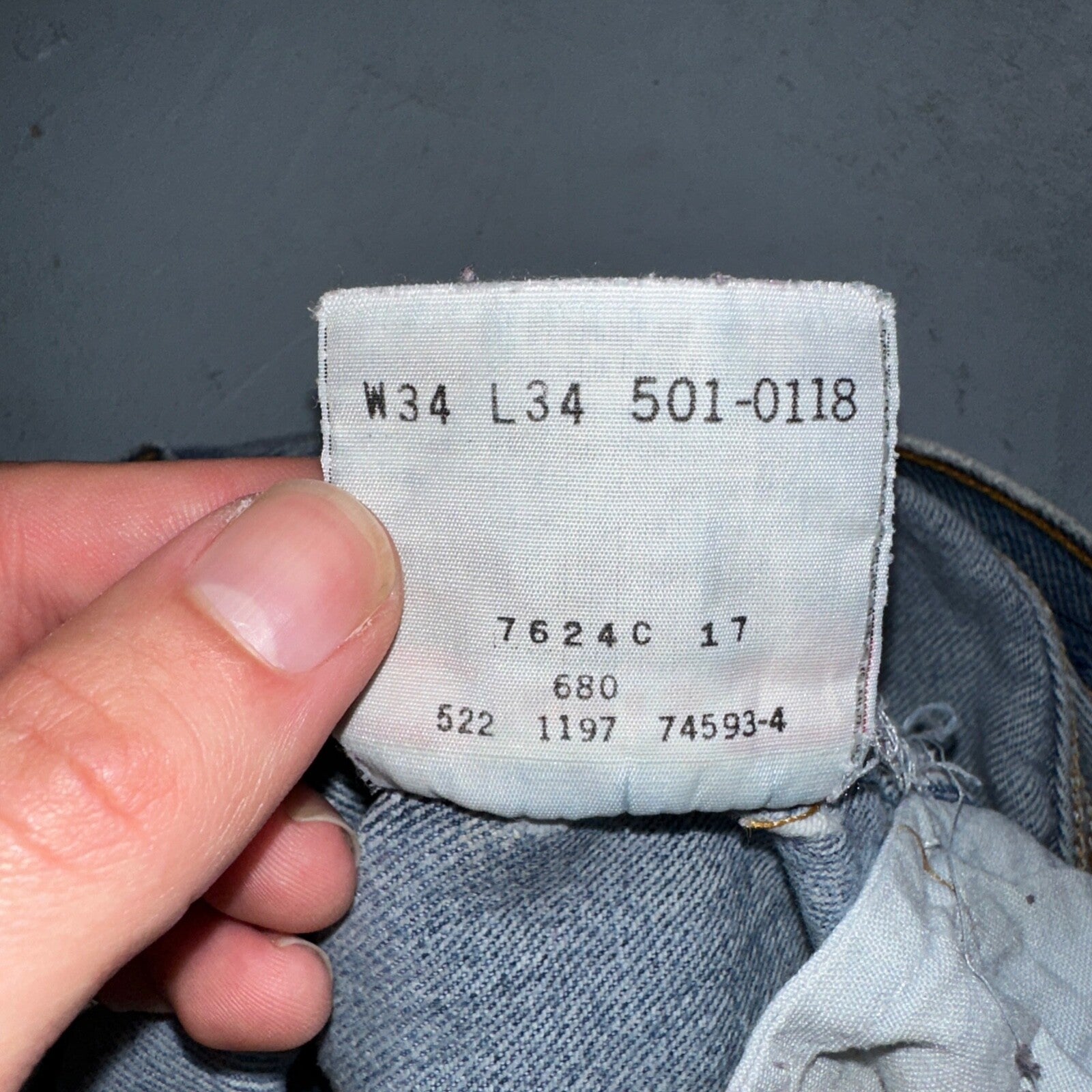 Levis 501 Vintage 90s USA XX Straight Leg Jeans 34x34 Blue Light Wash Act 31x32