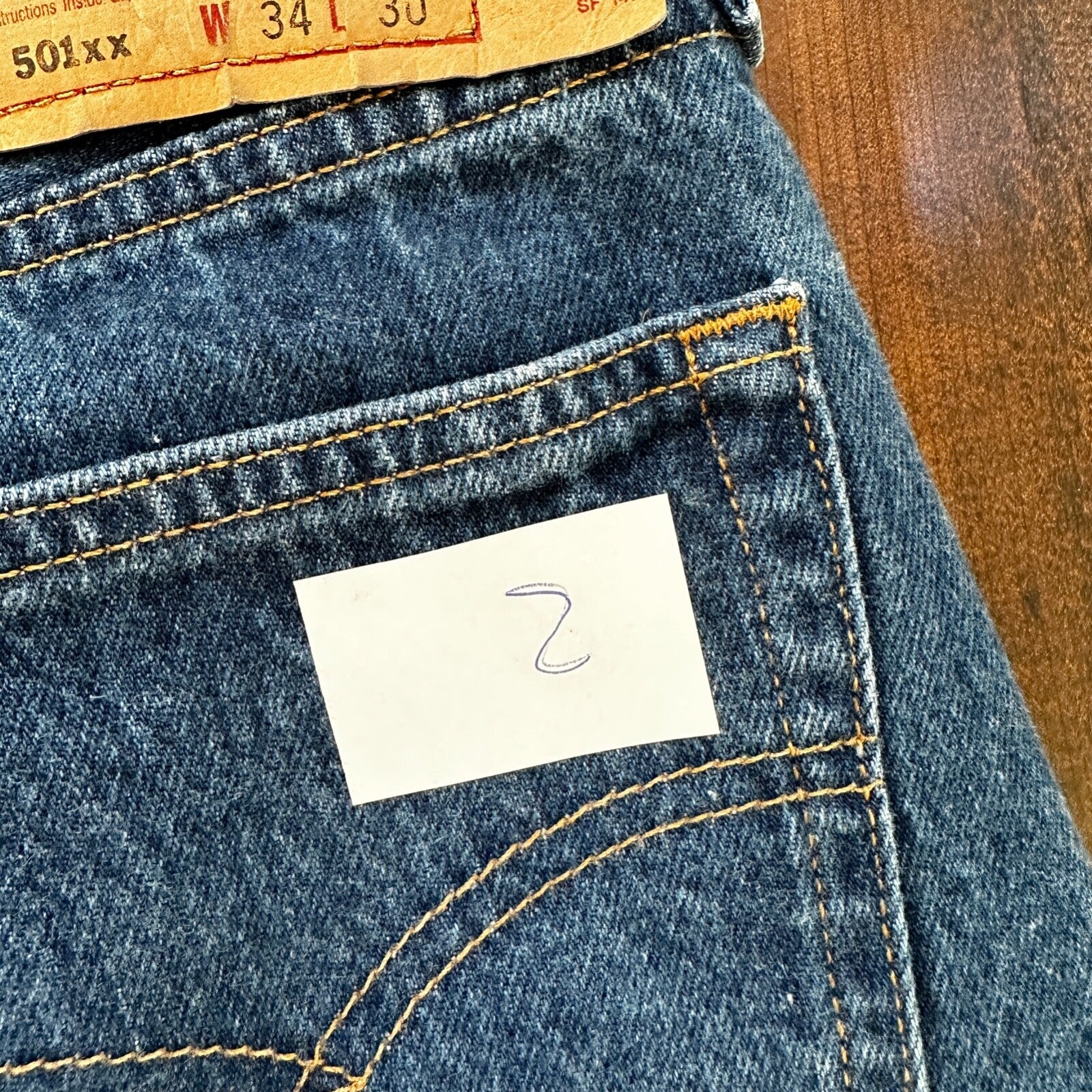 VTG Levis 501 XX Button Fly 90s USA Jeans Denim Straight Capri 34x30 Act 30x26