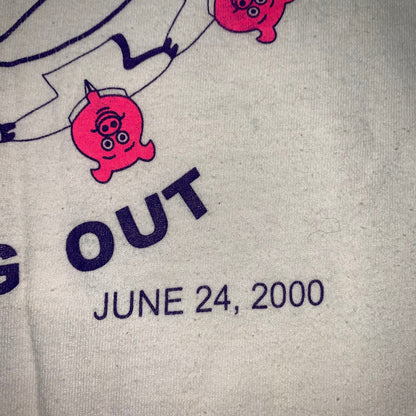 Pig Roast Vintage T Shirt June 24 2000 Funny Cartoon Love Bacon Food Y2K 90s